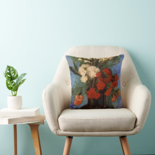 Coussin Vase avec oeillets par Vincent van Gogh