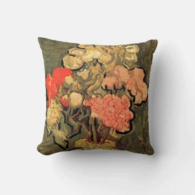 Coussin Vase avec Rose Mallows par Vincent van Gogh (Recto)