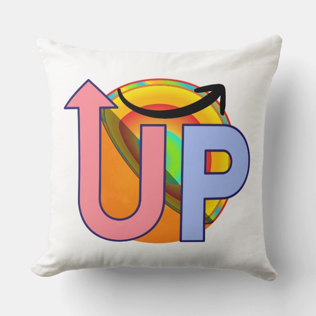 Coussin Vecteur de lettre créative UP Flèche de croissance (Recto)