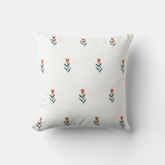 Coussin vecteur simple motif botanique sans couture avec f