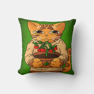 Coussin Vegan Gardener Chat
