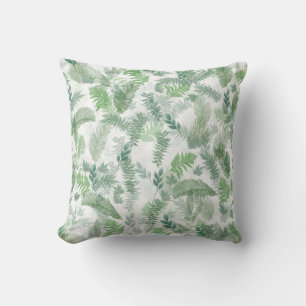 Coussin Végétation tropicale moderne Vieux feuillage vert