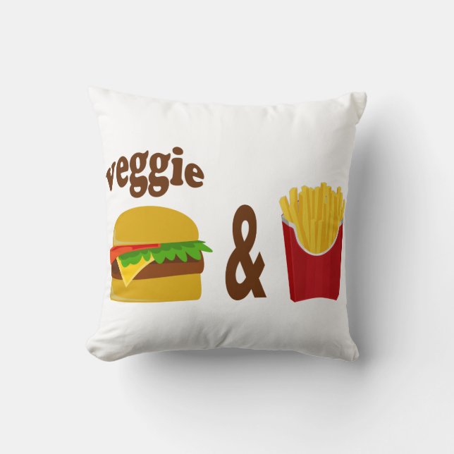 Coussin Veggie Burger et Fries (Recto)