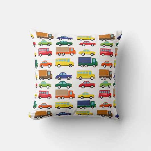 Coussin Véhicules de transport Enfants mignons (Recto)