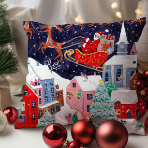 Coussin Veille de Noël au village nordique du Père Noël