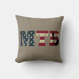 Coussin Vélo de Montagne Drapeau Américain Vintage Patriot