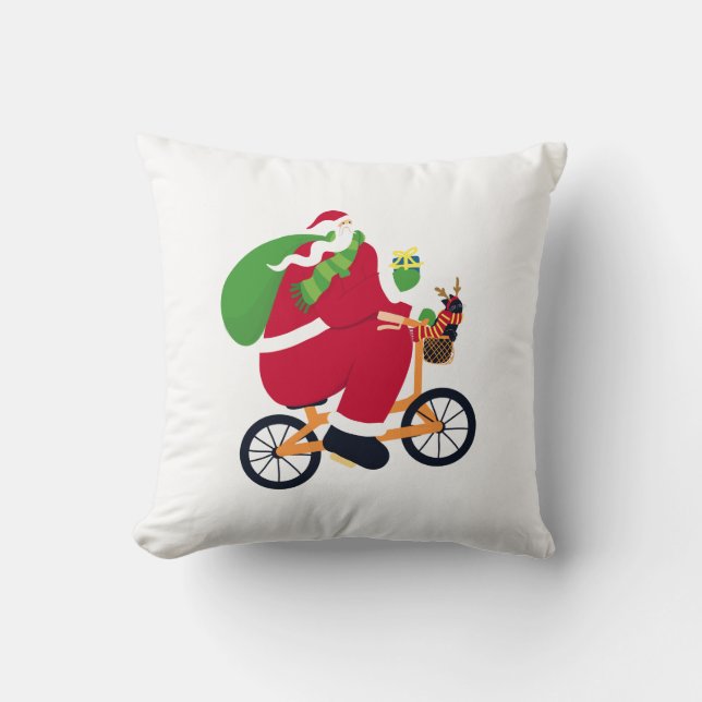 Coussin Vélo Santa Claus (Recto)