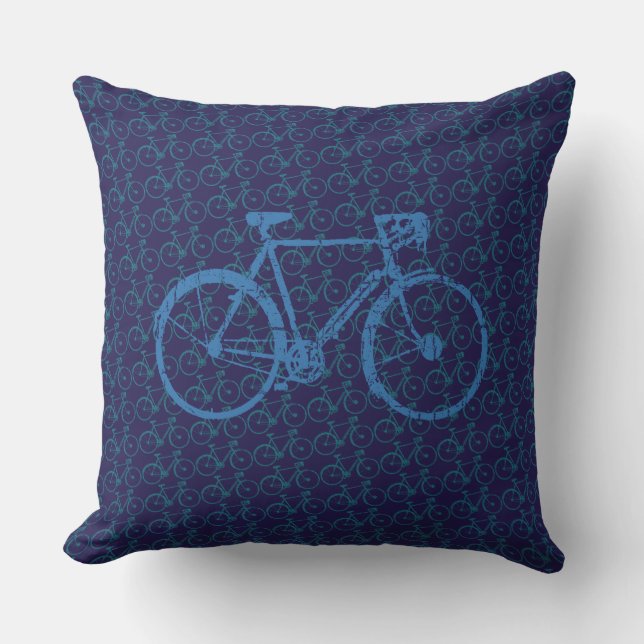 Coussin vélo . vélo bleu (Recto)