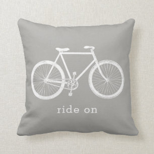 Coussin Vélo, vélo, vélo blanc, devis personnalisé