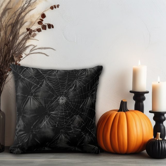 Coussin Velours Rembourré avec Toile d'Araignée (Créateur téléchargé)