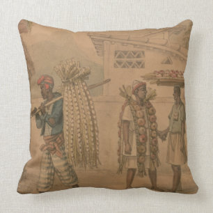 Coussin Vendeurs d'ail et d'oignon, 1826 (la semaine sur