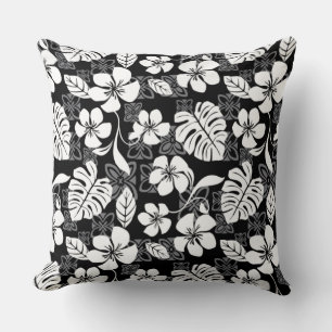 COUSSIN VENDREDI ALOHA (NOIR & GRIS)