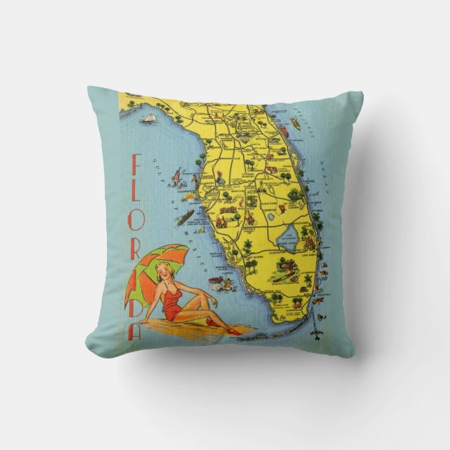 Coussin Venez En Floride ! (Recto)