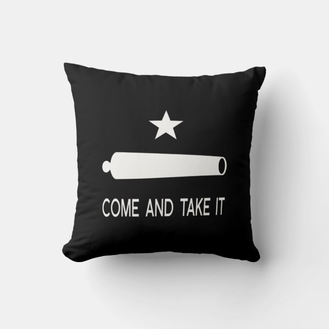 Coussin Venez prendre le drapeau ~ Texas (Recto)