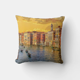 Coussin Venise Italie Gondola Waterway Building #15