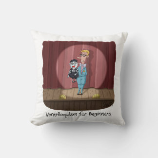 Coussin Ventriloquism for Beginners drôle Carte d'annivers