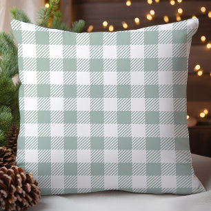 Coussin Véranda verte à carreaux Buffalo Plaid