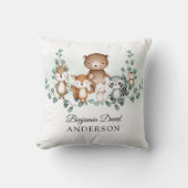 Coussin Verdure Bois Eucalyptus Bébés Animaux Nourriture (Recto)