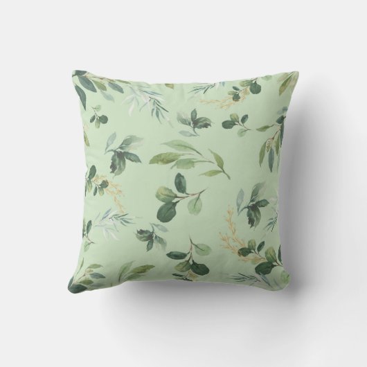 Coussin Verdure des éléphants neutres Gold Wild Jungle Nur (Verso)