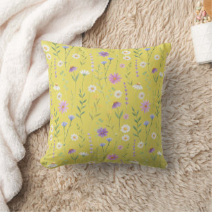 Coussin Verdure moderne Aquarelle Rustique Botanique flora