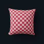 Coussin Vérifier Magenta Et Peach Motif Checkerboard<br><div class="desc">à damiers Motif - magenta et damier pêche.</div>