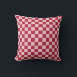 Coussin Vérifier Magenta Et Peach Motif Checkerboard<br><div class="desc">à damiers Motif - magenta et damier pêche.</div>
