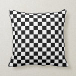 Coussin Vérifier noir blanc À damiers Motif tableau de bor<br><div class="desc">à damiers Motif - damier noir et blanc.</div>