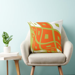 Coussin Vérifiez la pensée du cerveau avide - Vert orange 