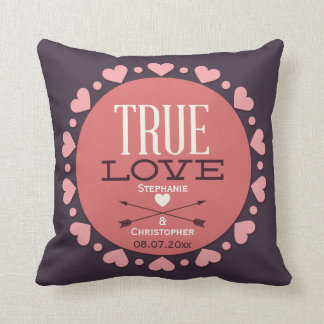 Coussin Véritable cadeau de mariage personnalisé d'amour