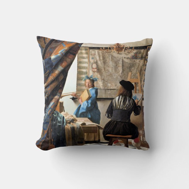 Coussin Vermeer - L'art de la peinture (Recto)