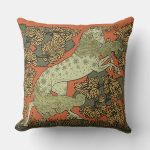 Coussin Verneuil Art Nouveau Cheval : Équestre Vintage