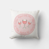 Coussin Verre à vin rosé rose mariage enterrement de vie d (Recto)