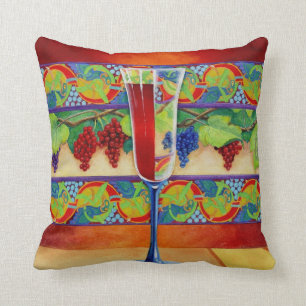 Coussin Verre de vin à moitié plein