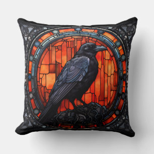 Coussin Verre Éffrayant Raven
