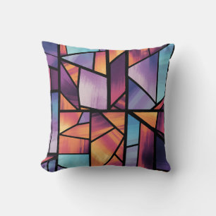 Coussin Verre géométrique vibré Art