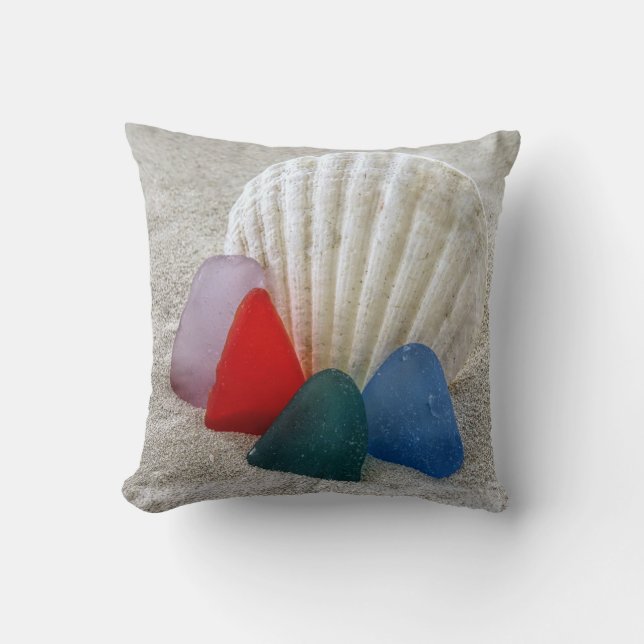 Coussin Verre marin multicolore (Recto)