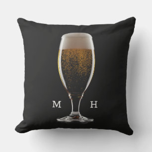 Coussin Verre Monogramme personnalisé de bière