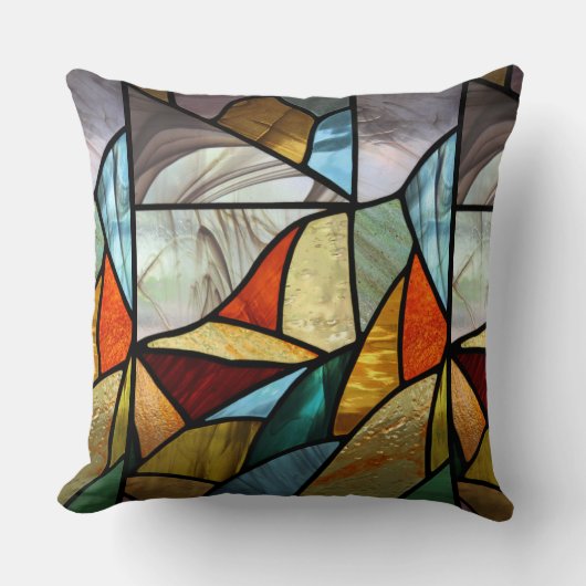 Coussin Verre multicolore Abstrait (Recto)