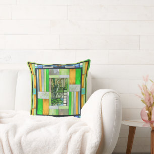Coussin Verre taché de Héron bleu