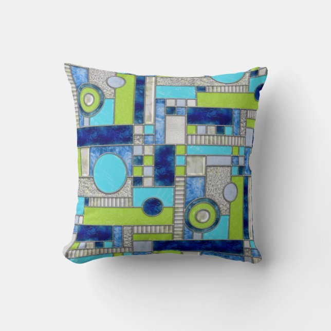 Coussin Verre vert bleu (Recto)