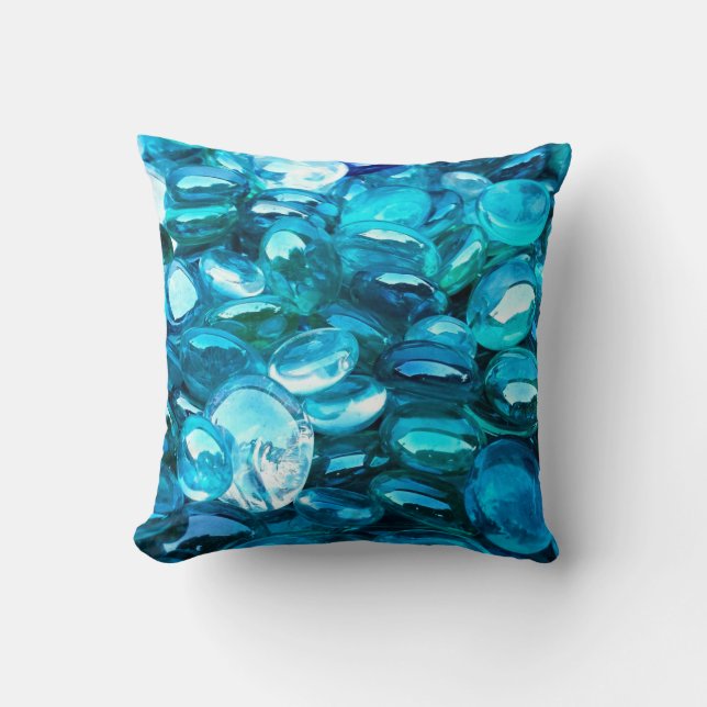 Coussin Verre vert bleu clair (Recto)