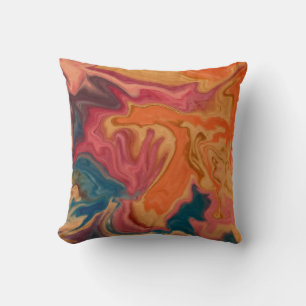 Coussin Verres d'aquarelle coucher de soleil