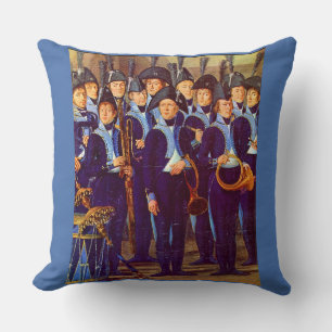 Coussin vers 1800 Musiciens militaires européens