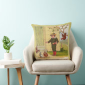 Coussin vers 1900 Alimenter les poulets (Chaise)