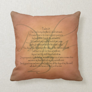 Coussin Vers chrétien de bible du psaume 23 KJV
