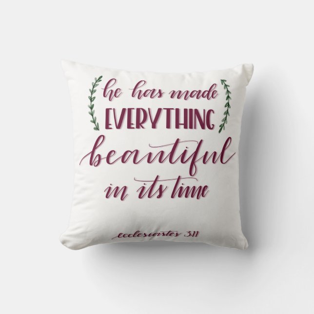 Coussin Vers d'Ecclesiastes (Recto)
