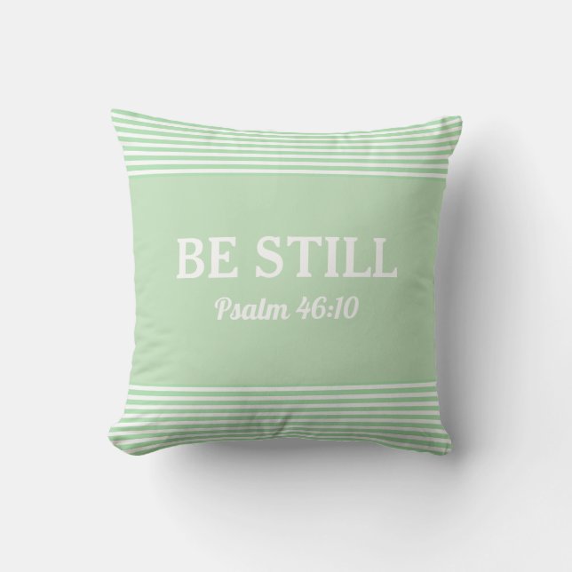 Coussin Verse Bible Élégant Vert (Recto)