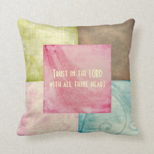 Coussin Verse de la Bible confiance dans le Seigneur Jetez