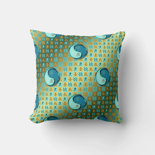 Coussin Verseau & Dragon d'eau (Recto)