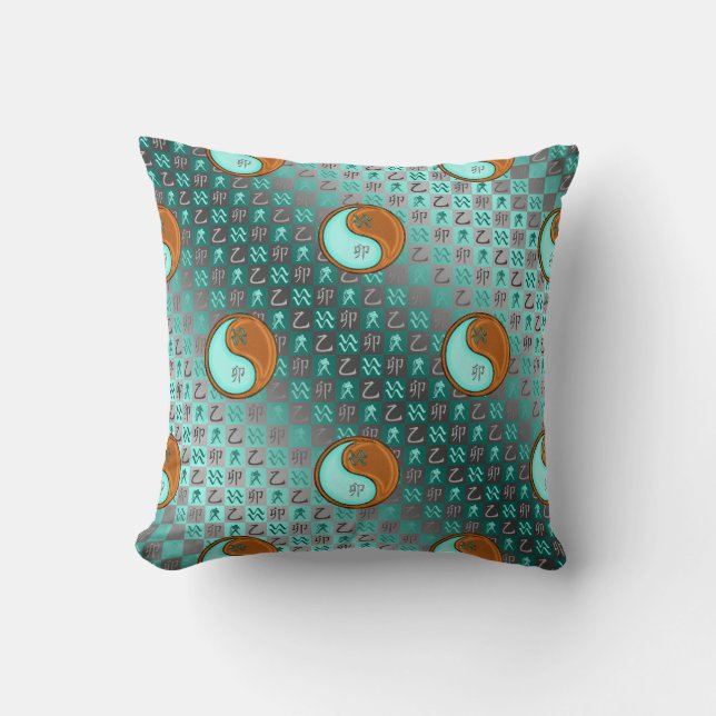Coussin Verseau & Lapin de Bois (Recto)